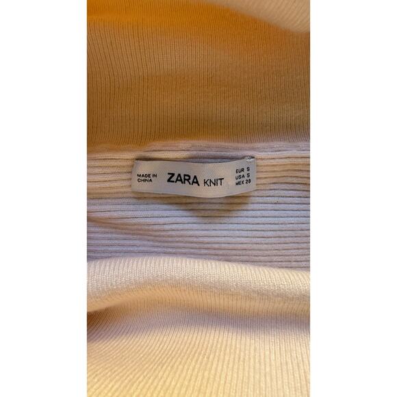 Zara sweater Ivory Cowl Neck Knit Sweater Size small women’s - Picture 8 of 8